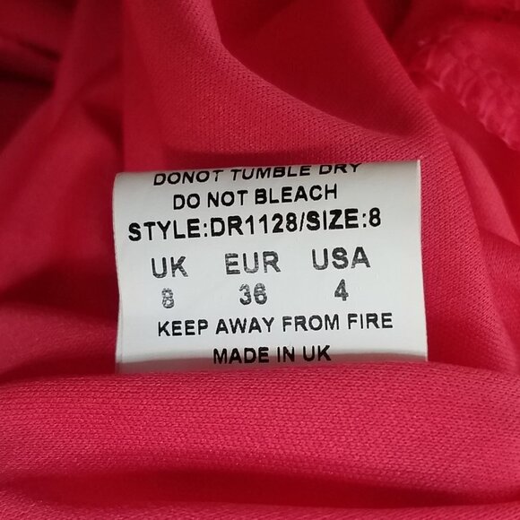 City Goddess Size 4 Long Maxi Dress Gown in Pink / Red - Picture 7 of 10